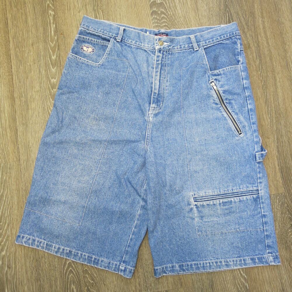 Vintage WU WEAR WU TANG Jean Shorts Size 40 Streetwear Hip Hop Grunge 90s Y2K